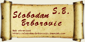 Slobodan Brborović vizit kartica